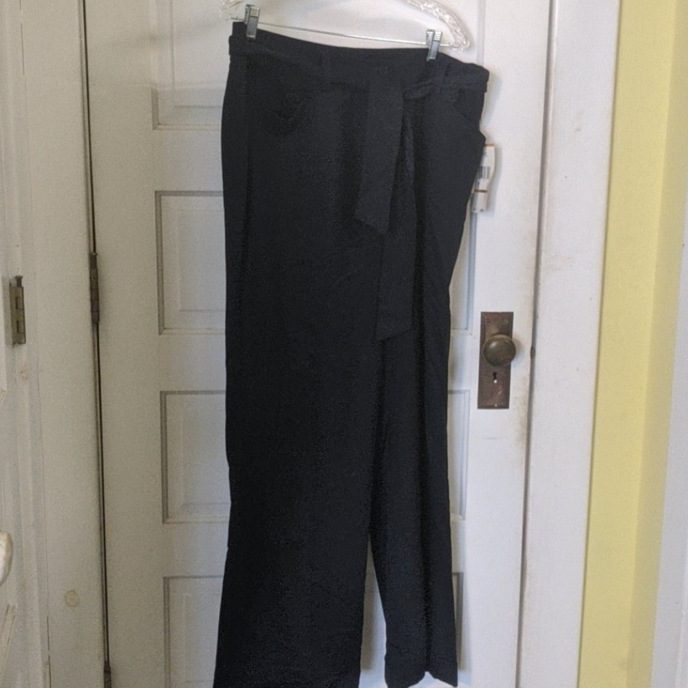 NWT Anne Klein 16W navy blue career pants